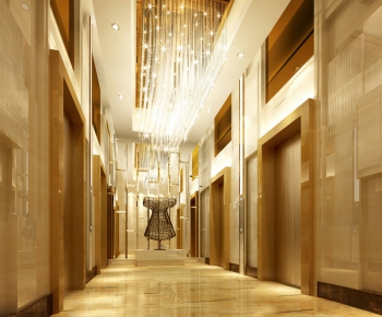 Modern Corridor Elevator Hall-ID:542216782