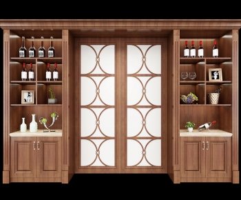 American Style Wine Cabinet-ID:111188586