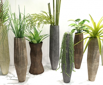 Modern Potted Green Plant-ID:882353571