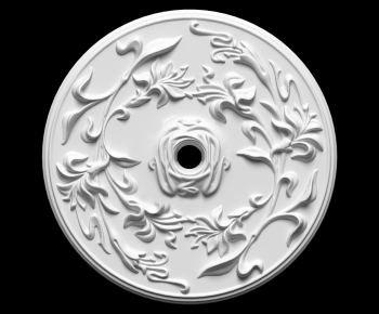 European Style Plaster Carved Top Plate-ID:602342698