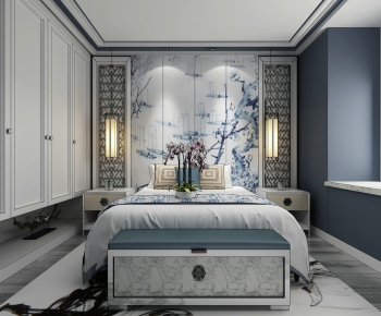 New Chinese Style Bedroom-ID:580945887