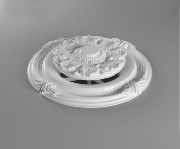 European Style Plaster Carved Top Plate-ID:399620711