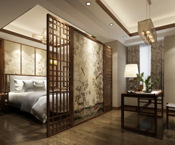 New Chinese Style Bedroom-ID:132270214