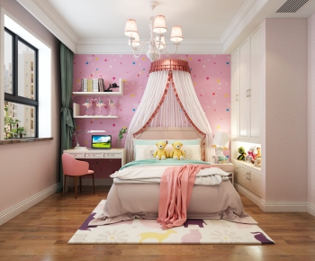 Simple European Style Girl's Room Daughter's Room-ID:420306765