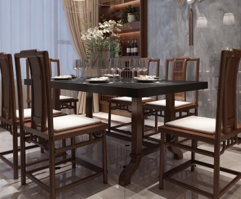 New Chinese Style Dining Table And Chairs-ID:328965786