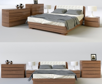 Modern Simple Style Double Bed-ID:815559872