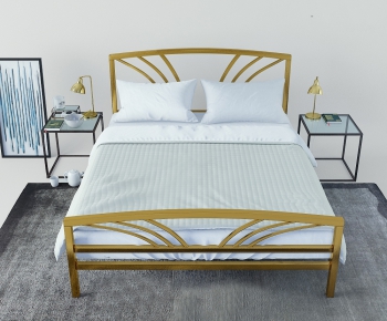 Modern Simple Style Double Bed-ID:327401726