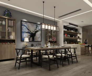 Modern New Chinese Style Dining Room-ID:584810342