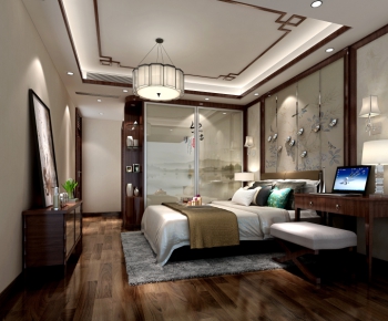 New Chinese Style Bedroom-ID:737557184