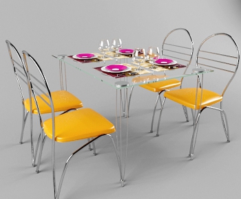 Modern Dining Table And Chairs-ID:125302848