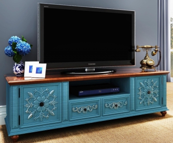 American Style Mediterranean Style Country Style TV Cabinet-ID:261266778