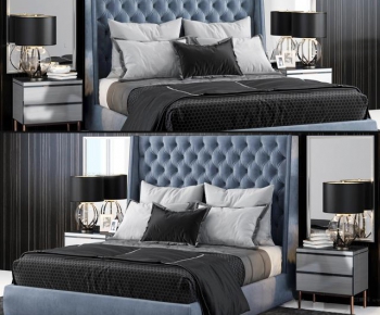 Modern Double Bed-ID:735478346