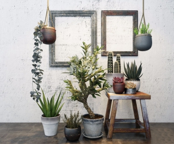 Modern Potted Green Plant-ID:225285828