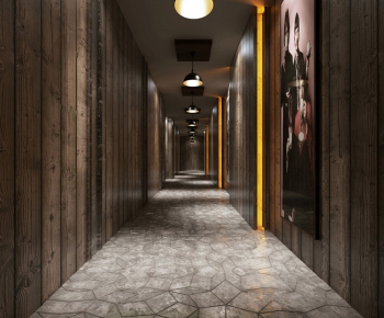 Industrial Style Corridor Elevator Hall-ID:357276495