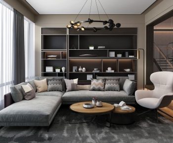 Modern A Living Room-ID:417501364
