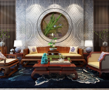 Chinese Style New Chinese Style Sofa Combination-ID:310856487