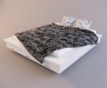 Modern Double Bed-ID:390319294