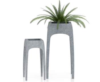 Modern Potted Green Plant-ID:486000367