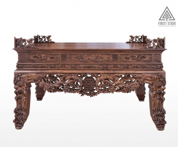 Chinese Style Computer Desk And Chair-ID:416202526