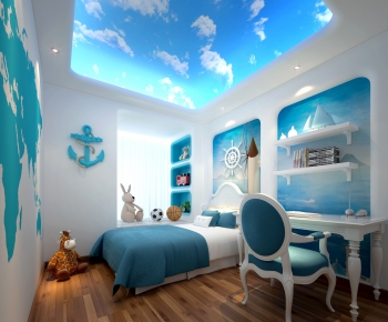 Mediterranean Style Boy's Room And Son's Room-ID:376525242