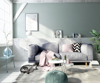 Nordic Style A Sofa For Two-ID:254290911