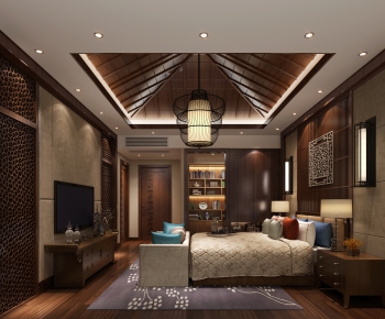 New Chinese Style Bedroom-ID:562937478