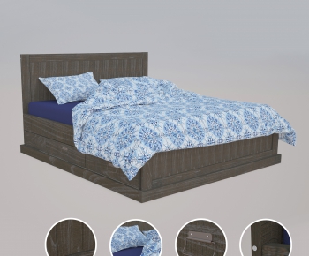 Modern Double Bed-ID:916099166