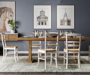 American Style Dining Table And Chairs-ID:716231136