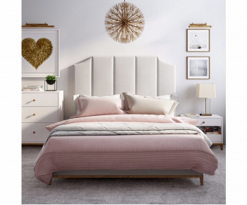 Modern Double Bed-ID:292312276