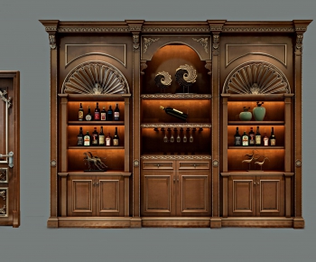 French Style Wine Cabinet-ID:924400536
