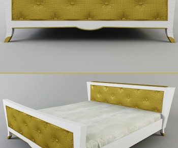 Simple European Style Double Bed-ID:972824143