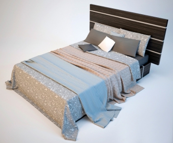 Modern Double Bed-ID:984591874