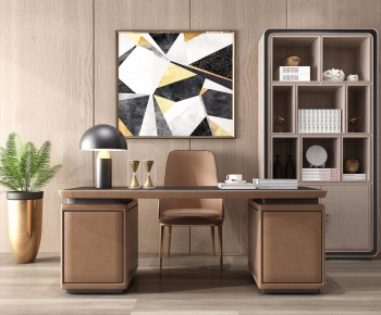 Modern Computer Desk And Chair-ID:999414966