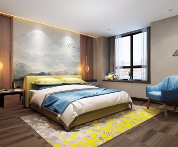 New Chinese Style Bedroom-ID:520459534