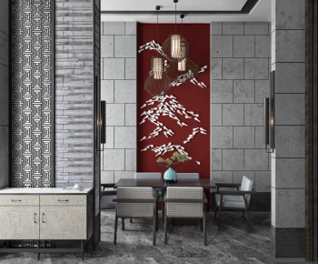 New Chinese Style Dining Room-ID:390544286