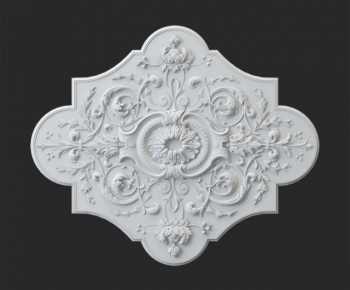 European Style Plaster Carved Top Plate-ID:747554617