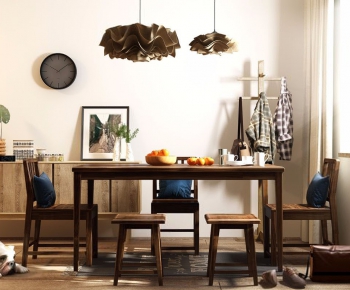 Nordic Style Dining Table And Chairs-ID:998986177