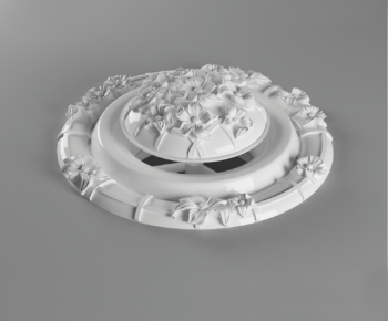 European Style Plaster Carved Top Plate-ID:445024453