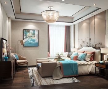 New Chinese Style Bedroom-ID:563924755