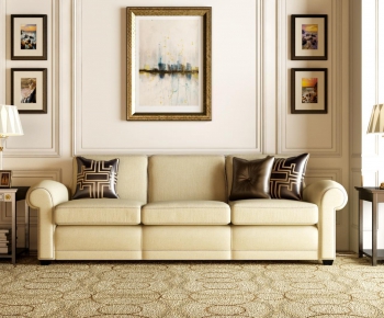 Modern Simple European Style Three-seat Sofa-ID:174375128