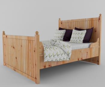 European Style Double Bed-ID:694425785