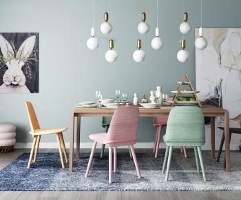 Nordic Style Dining Table And Chairs-ID:749121152