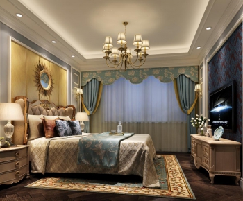 American Style European Style Bedroom-ID:603164761