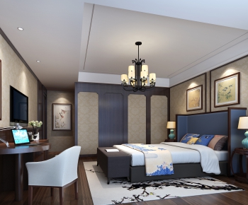 New Chinese Style Bedroom-ID:248596396