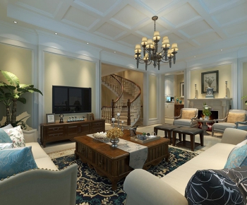 American Style A Living Room-ID:915525462