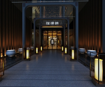 New Chinese Style Corridor Elevator Hall-ID:653218336