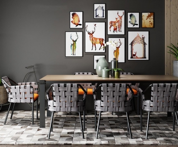 Nordic Style Dining Table And Chairs-ID:356696395