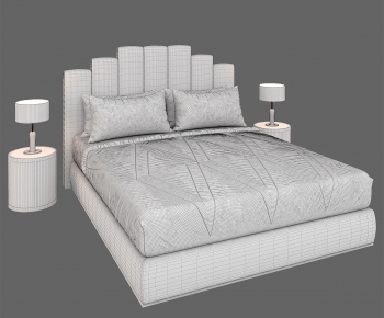 Modern Double Bed-ID:181845727