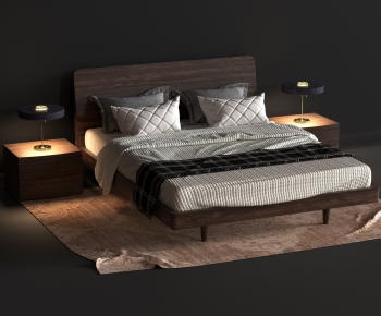 Modern Nordic Style Double Bed-ID:161863457