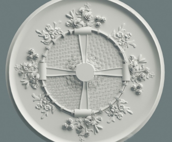 European Style Plaster Carved Top Plate-ID:959099186